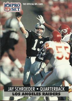 Jay Schroeder Los Angeles Raiders 1991 Pro set NFL #193